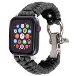 Per Apple Watch Series 5 & 4 44mm / 3 & 2 & 1 42mm Cinturino intrecciato in nylon con cavo per ombrello, 5 & 4 44mm / 3 & 2 & 1 42mm