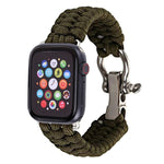 Per Apple Watch Series 5 & 4 44mm / 3 & 2 & 1 42mm Cinturino intrecciato in nylon con cavo per ombrello, 5 & 4 44mm / 3 & 2 & 1 42mm