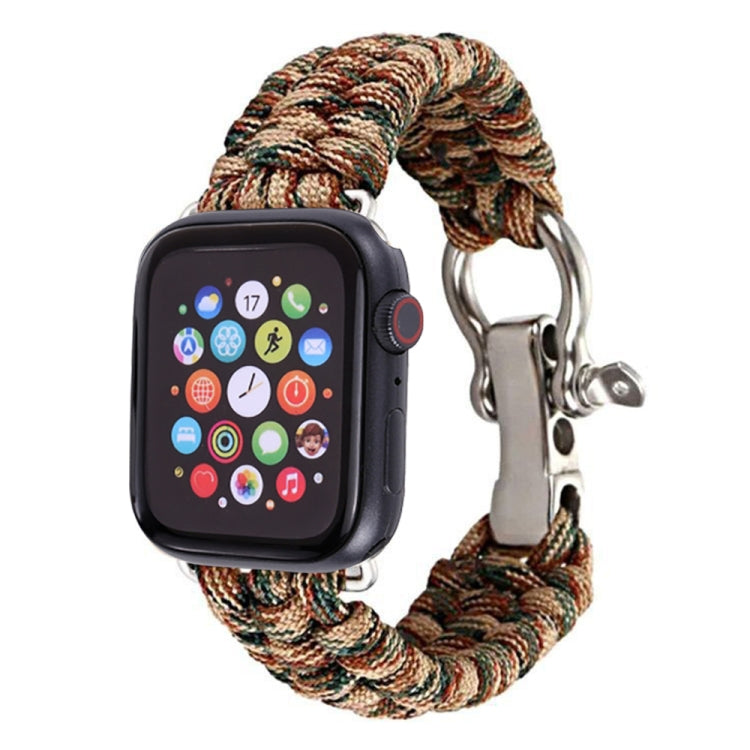 Per Apple Watch Series 5 & 4 44mm / 3 & 2 & 1 42mm Cinturino intrecciato in nylon con cavo per ombrello, 5 & 4 44mm / 3 & 2 & 1 42mm