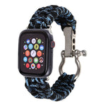 Per Apple Watch Series 5 & 4 44mm / 3 & 2 & 1 42mm Cinturino intrecciato in nylon con cavo per ombrello, 5 & 4 44mm / 3 & 2 & 1 42mm