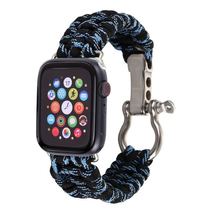 Per Apple Watch Series 5 & 4 44mm / 3 & 2 & 1 42mm Cinturino intrecciato in nylon con cavo per ombrello, 5 & 4 44mm / 3 & 2 & 1 42mm