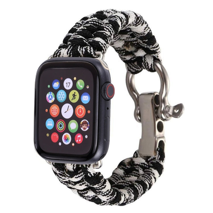 Per Apple Watch Series 5 & 4 44mm / 3 & 2 & 1 42mm Cinturino intrecciato in nylon con cavo per ombrello, 5 & 4 44mm / 3 & 2 & 1 42mm