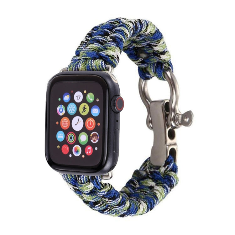 Per Apple Watch Series 5 & 4 44mm / 3 & 2 & 1 42mm Cinturino intrecciato in nylon con cavo per ombrello, 5 & 4 44mm / 3 & 2 & 1 42mm