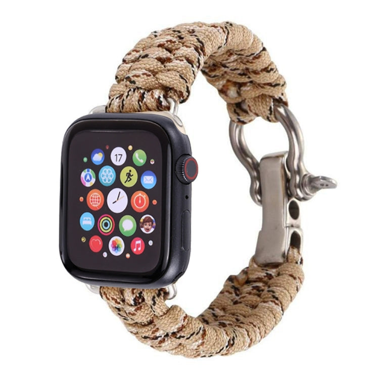 Per Apple Watch Series 5 & 4 44mm / 3 & 2 & 1 42mm Cinturino intrecciato in nylon con cavo per ombrello, 5 & 4 44mm / 3 & 2 & 1 42mm