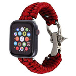 Per Apple Watch Series 5 & 4 44mm / 3 & 2 & 1 42mm Cinturino intrecciato in nylon con cavo per ombrello, 5 & 4 44mm / 3 & 2 & 1 42mm