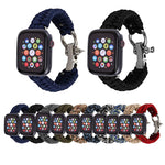 Per Apple Watch Series 5 & 4 44mm / 3 & 2 & 1 42mm Cinturino intrecciato in nylon con cavo per ombrello, 5 & 4 44mm / 3 & 2 & 1 42mm