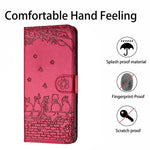 Custodia per telefono in pelle con motivo gatto in rilievo con cordino, For Samsung Galaxy S25 FE 5G, For Samsung Galaxy S25 5G, For Samsung Galaxy S25+ 5G, For Samsung Galaxy S25 Ultra 5G