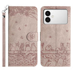 Custodia per telefono in pelle con motivo gatto in rilievo con cordino, For Samsung Galaxy S26+ 5G, For Samsung Galaxy S26 Edge 5G, For Samsung Galaxy S26 Ultra 5G, For Samsung Galaxy S26 5G