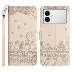 Custodia per telefono in pelle con motivo gatto in rilievo con cordino, For Samsung Galaxy S26+ 5G, For Samsung Galaxy S26 Edge 5G, For Samsung Galaxy S26 Ultra 5G, For Samsung Galaxy S26 5G