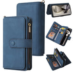 Portafoglio in pelle con cerniera e slot per carte multiple Skin Feel per telefono, For Galaxy S25 Ultra 5G, For Galaxy S24 FE 5G