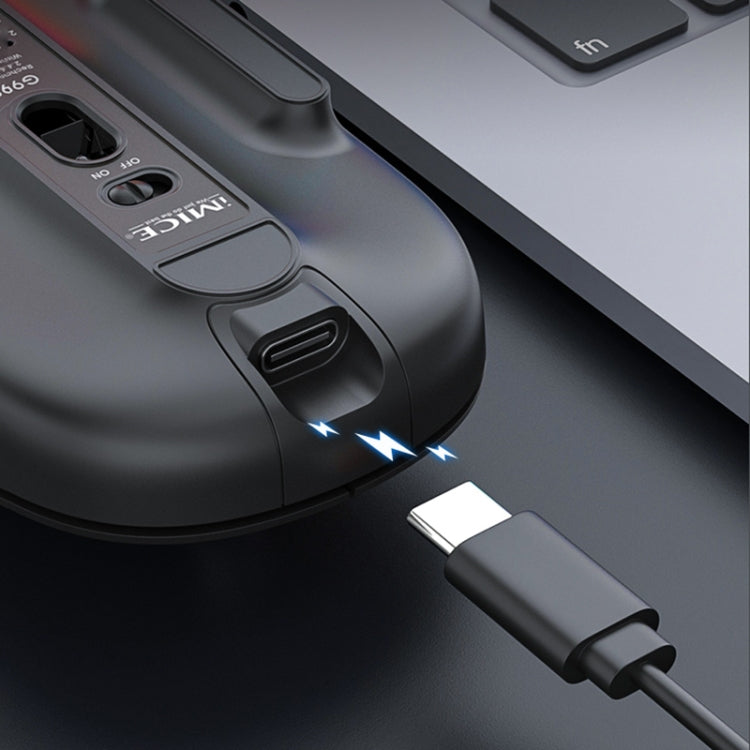 Mouse da gioco wireless silenzioso a 7 pulsanti Bluetooth Dual Mode iMICE G901