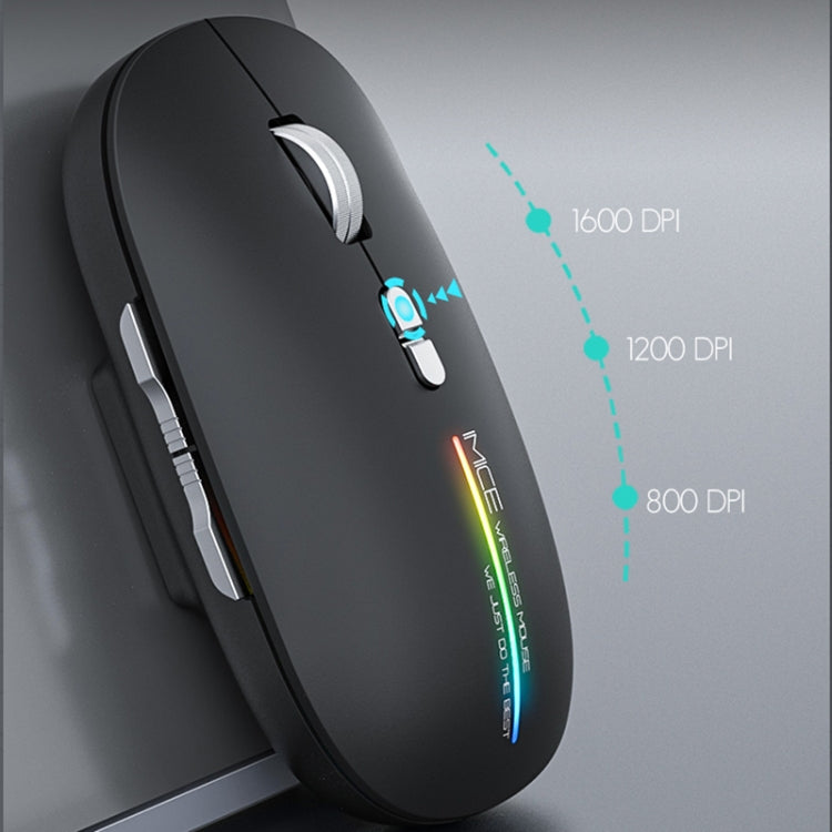 Mouse da gioco wireless silenzioso a 7 pulsanti Bluetooth Dual Mode iMICE G901
