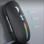 Mouse da gioco wireless silenzioso a 7 pulsanti Bluetooth Dual Mode iMICE G901