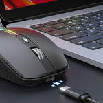 Mouse da gioco wireless silenzioso a 6 tasti a doppia modalità iMICE G904