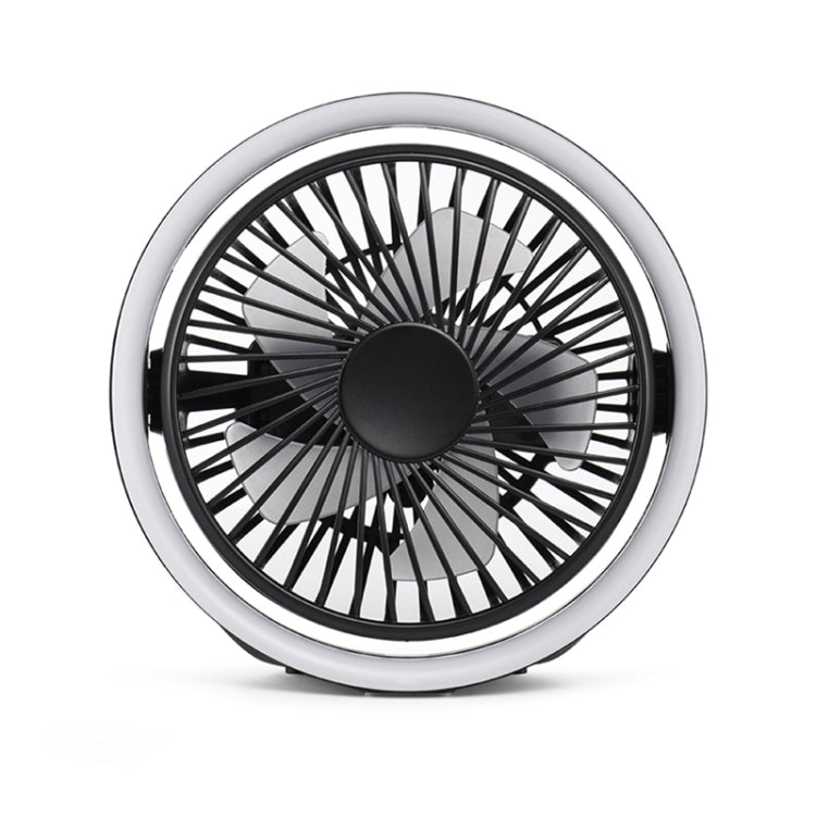 N601 Ventilatore da tavolo girevole a 180 gradi di tipo C con luce ambientale a LED