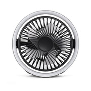 N601 Ventilatore da tavolo girevole a 180 gradi di tipo C con luce ambientale a LED