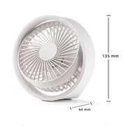 N601 Ventilatore da tavolo girevole a 180 gradi di tipo C con luce ambientale a LED