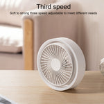 Ventilatore da tavolo girevole 180° con luce LED