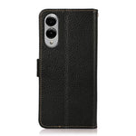 Custodia per telefono in vera pelle Litchi magnetica laterale KHAZNEH RFID, For Samsung Galaxy S25 Edge 5G, For Samsung Galaxy S25 Ultra 5G, For Samsung Galaxy S24 FE 5G