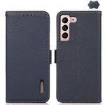 Custodia per telefono in vera pelle Litchi magnetica laterale KHAZNEH RFID, For Galaxy S26 FE 5G, For Samsung Galaxy S26+ 5G, For Samsung Galaxy S26 Edge 5G, For Samsung Galaxy S26 Ultra 5G, For Samsung Galaxy S26 5G, For Samsung Galaxy S25 FE 5G