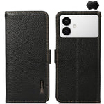 Custodia per telefono in vera pelle Litchi magnetica laterale KHAZNEH RFID, For Galaxy S26 FE 5G, For Samsung Galaxy S26+ 5G, For Samsung Galaxy S26 Edge 5G, For Samsung Galaxy S26 Ultra 5G, For Samsung Galaxy S26 5G, For Samsung Galaxy S25 FE 5G