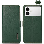 Custodia per telefono in vera pelle Litchi magnetica laterale KHAZNEH RFID, For Galaxy S26 FE 5G, For Samsung Galaxy S26+ 5G, For Samsung Galaxy S26 Edge 5G, For Samsung Galaxy S26 Ultra 5G, For Samsung Galaxy S26 5G, For Samsung Galaxy S25 FE 5G