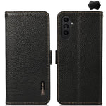 Custodia per telefono in vera pelle Litchi magnetica laterale KHAZNEH RFID, For Galaxy S26 FE 5G, For Samsung Galaxy S26+ 5G, For Samsung Galaxy S26 Edge 5G, For Samsung Galaxy S26 Ultra 5G, For Samsung Galaxy S26 5G, For Samsung Galaxy S25 FE 5G