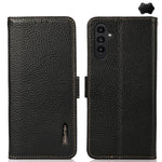Custodia per telefono in vera pelle Litchi magnetica laterale KHAZNEH RFID, For Galaxy S26 FE 5G, For Samsung Galaxy S26+ 5G, For Samsung Galaxy S26 Edge 5G, For Samsung Galaxy S26 Ultra 5G, For Samsung Galaxy S26 5G, For Samsung Galaxy S25 FE 5G