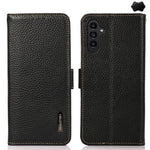 Custodia per telefono in vera pelle Litchi magnetica laterale KHAZNEH RFID, For Galaxy S26 FE 5G, For Samsung Galaxy S26+ 5G, For Samsung Galaxy S26 Edge 5G, For Samsung Galaxy S26 Ultra 5G, For Samsung Galaxy S26 5G, For Samsung Galaxy S25 FE 5G