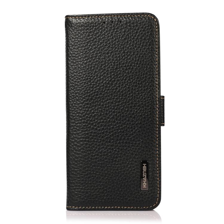 Custodia per telefono in vera pelle Litchi magnetica laterale KHAZNEH RFID, For Galaxy S26 FE 5G, For Samsung Galaxy S26+ 5G, For Samsung Galaxy S26 Edge 5G, For Samsung Galaxy S26 Ultra 5G, For Samsung Galaxy S26 5G, For Samsung Galaxy S25 FE 5G