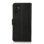 Custodia per telefono in vera pelle Litchi magnetica laterale KHAZNEH RFID, For Galaxy S26 FE 5G, For Samsung Galaxy S26+ 5G, For Samsung Galaxy S26 Edge 5G, For Samsung Galaxy S26 Ultra 5G, For Samsung Galaxy S26 5G, For Samsung Galaxy S25 FE 5G