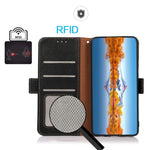 Custodia per telefono in vera pelle Litchi magnetica laterale KHAZNEH RFID, For Galaxy S26 FE 5G, For Samsung Galaxy S26+ 5G, For Samsung Galaxy S26 Edge 5G, For Samsung Galaxy S26 Ultra 5G, For Samsung Galaxy S26 5G, For Samsung Galaxy S25 FE 5G