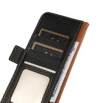 Custodia per telefono in vera pelle Litchi magnetica laterale KHAZNEH RFID, For Galaxy S26 FE 5G, For Samsung Galaxy S26+ 5G, For Samsung Galaxy S26 Edge 5G, For Samsung Galaxy S26 Ultra 5G, For Samsung Galaxy S26 5G, For Samsung Galaxy S25 FE 5G