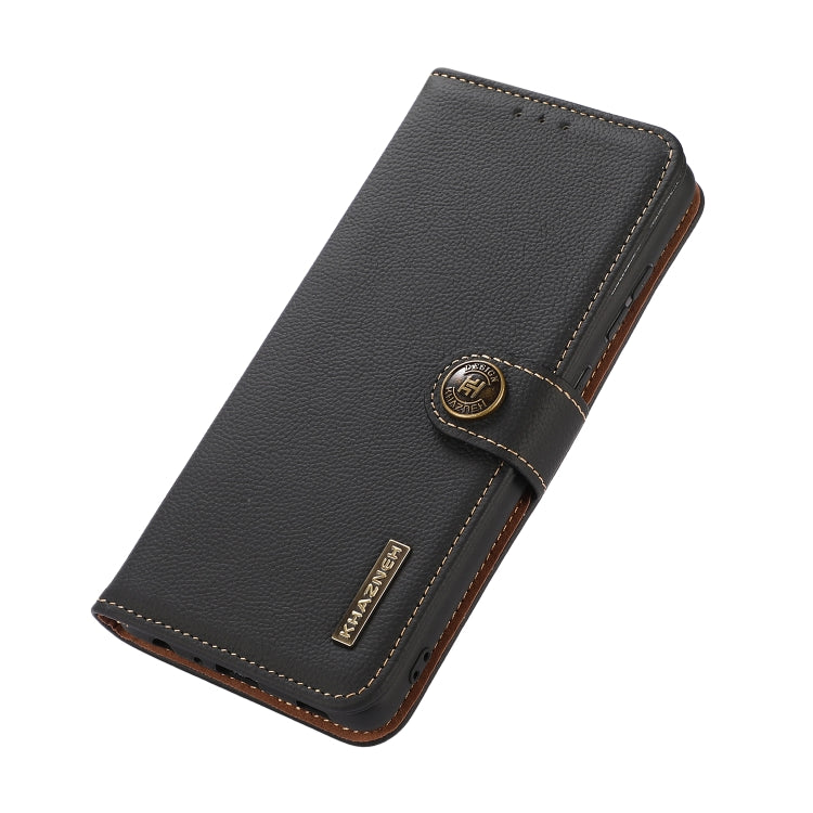Custodia per telefono RFID in vera pelle KHAZNEH Custer, For Samsung Galaxy S24 FE 5G