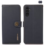 Custodia per telefono RFID in vera pelle KHAZNEH Custer, For Samsung Galaxy S24 FE 5G