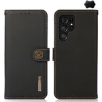 Custodia per telefono RFID in vera pelle KHAZNEH Custer, For Galaxy S26 FE 5G, For Samsung Galaxy S26+ 5G, For Samsung Galaxy S26 Edge 5G, For Samsung Galaxy S26 Ultra 5G, For Samsung Galaxy S26 5G, For Samsung Galaxy S25 FE 5G                         ...