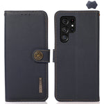 Custodia per telefono RFID in vera pelle KHAZNEH Custer, For Galaxy S26 FE 5G, For Samsung Galaxy S26+ 5G, For Samsung Galaxy S26 Edge 5G, For Samsung Galaxy S26 Ultra 5G, For Samsung Galaxy S26 5G, For Samsung Galaxy S25 FE 5G                         ...