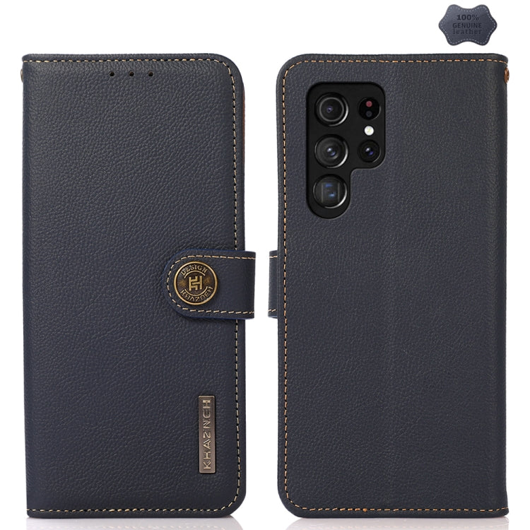 Custodia per telefono RFID in vera pelle KHAZNEH Custer, For Galaxy S26 FE 5G, For Samsung Galaxy S26+ 5G, For Samsung Galaxy S26 Edge 5G, For Samsung Galaxy S26 Ultra 5G, For Samsung Galaxy S26 5G, For Samsung Galaxy S25 FE 5G                         ...