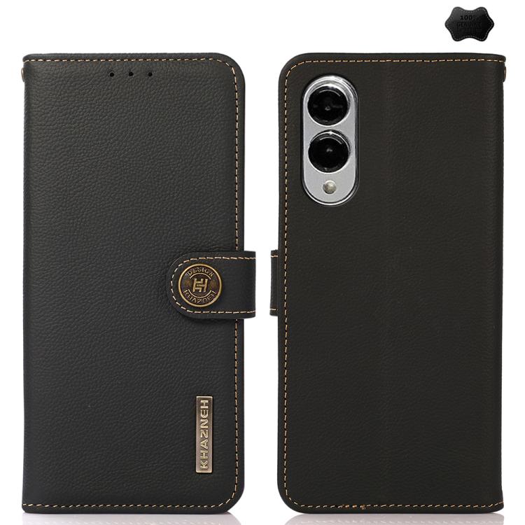 Custodia per telefono RFID in vera pelle KHAZNEH Custer, For Galaxy S26 FE 5G, For Samsung Galaxy S26+ 5G, For Samsung Galaxy S26 Edge 5G, For Samsung Galaxy S26 Ultra 5G, For Samsung Galaxy S26 5G, For Samsung Galaxy S25 FE 5G                         ...