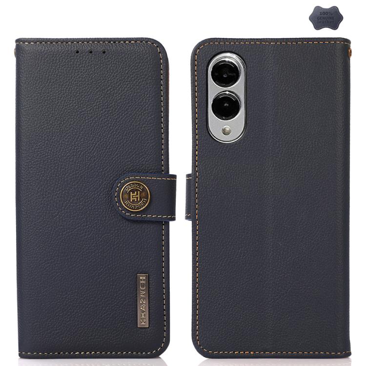 Custodia per telefono RFID in vera pelle KHAZNEH Custer, For Galaxy S26 FE 5G, For Samsung Galaxy S26+ 5G, For Samsung Galaxy S26 Edge 5G, For Samsung Galaxy S26 Ultra 5G, For Samsung Galaxy S26 5G, For Samsung Galaxy S25 FE 5G                         ...
