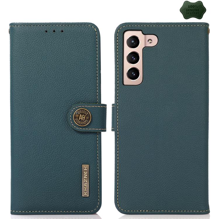 Custodia per telefono RFID in vera pelle KHAZNEH Custer, For Galaxy S26 FE 5G, For Samsung Galaxy S26+ 5G, For Samsung Galaxy S26 Edge 5G, For Samsung Galaxy S26 Ultra 5G, For Samsung Galaxy S26 5G, For Samsung Galaxy S25 FE 5G                         ...