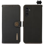 Custodia per telefono RFID in vera pelle KHAZNEH Custer, For Galaxy S26 FE 5G, For Samsung Galaxy S26+ 5G, For Samsung Galaxy S26 Edge 5G, For Samsung Galaxy S26 Ultra 5G, For Samsung Galaxy S26 5G, For Samsung Galaxy S25 FE 5G                         ...