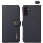 Custodia per telefono RFID in vera pelle KHAZNEH Custer, For Galaxy S26 FE 5G, For Samsung Galaxy S26+ 5G, For Samsung Galaxy S26 Edge 5G, For Samsung Galaxy S26 Ultra 5G, For Samsung Galaxy S26 5G, For Samsung Galaxy S25 FE 5G                         ...