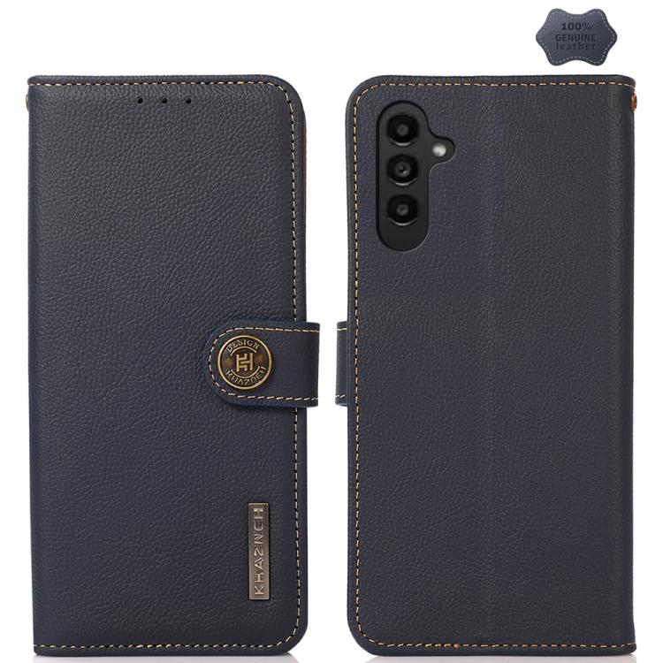 Custodia per telefono RFID in vera pelle KHAZNEH Custer, For Galaxy S26 FE 5G, For Samsung Galaxy S26+ 5G, For Samsung Galaxy S26 Edge 5G, For Samsung Galaxy S26 Ultra 5G, For Samsung Galaxy S26 5G, For Samsung Galaxy S25 FE 5G                         ...