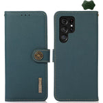 Custodia per telefono RFID in vera pelle KHAZNEH Custer, For Galaxy S26 FE 5G, For Samsung Galaxy S26+ 5G, For Samsung Galaxy S26 Edge 5G, For Samsung Galaxy S26 Ultra 5G, For Samsung Galaxy S26 5G, For Samsung Galaxy S25 FE 5G                         ...