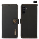 Custodia per telefono RFID in vera pelle KHAZNEH Custer, For Galaxy S26 FE 5G, For Samsung Galaxy S26+ 5G, For Samsung Galaxy S26 Edge 5G, For Samsung Galaxy S26 Ultra 5G, For Samsung Galaxy S26 5G, For Samsung Galaxy S25 FE 5G                         ...