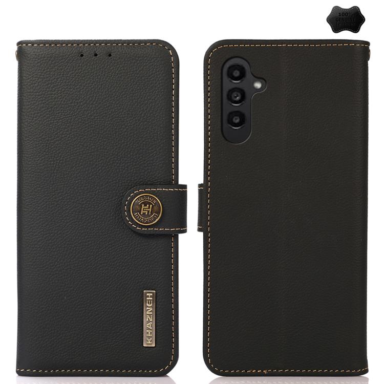 Custodia per telefono RFID in vera pelle KHAZNEH Custer, For Galaxy S26 FE 5G, For Samsung Galaxy S26+ 5G, For Samsung Galaxy S26 Edge 5G, For Samsung Galaxy S26 Ultra 5G, For Samsung Galaxy S26 5G, For Samsung Galaxy S25 FE 5G                         ...