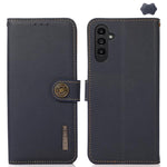 Custodia per telefono RFID in vera pelle KHAZNEH Custer, For Galaxy S26 FE 5G, For Samsung Galaxy S26+ 5G, For Samsung Galaxy S26 Edge 5G, For Samsung Galaxy S26 Ultra 5G, For Samsung Galaxy S26 5G, For Samsung Galaxy S25 FE 5G                         ...