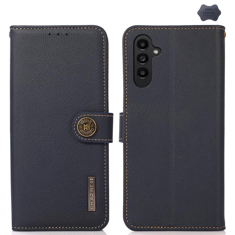 Custodia per telefono RFID in vera pelle KHAZNEH Custer, For Galaxy S26 FE 5G, For Samsung Galaxy S26+ 5G, For Samsung Galaxy S26 Edge 5G, For Samsung Galaxy S26 Ultra 5G, For Samsung Galaxy S26 5G, For Samsung Galaxy S25 FE 5G                         ...