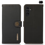 Custodia per telefono RFID in vera pelle KHAZNEH Custer, For Galaxy S26 FE 5G, For Samsung Galaxy S26+ 5G, For Samsung Galaxy S26 Edge 5G, For Samsung Galaxy S26 Ultra 5G, For Samsung Galaxy S26 5G, For Samsung Galaxy S25 FE 5G                         ...